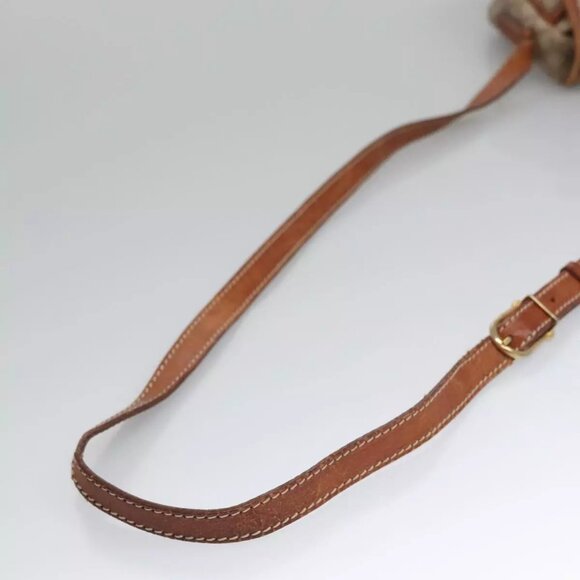 CELINE Macadam Canvas Shoulder Bag PVC Leather Beige Auth - Picture 10 of 16